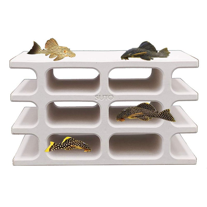 DOHO White Ceramic Hiding Shelter Fish Tank Decoration for Amano Shrimp Cichlid Baby Pleco Fish Spawning and Breeding - Image 1